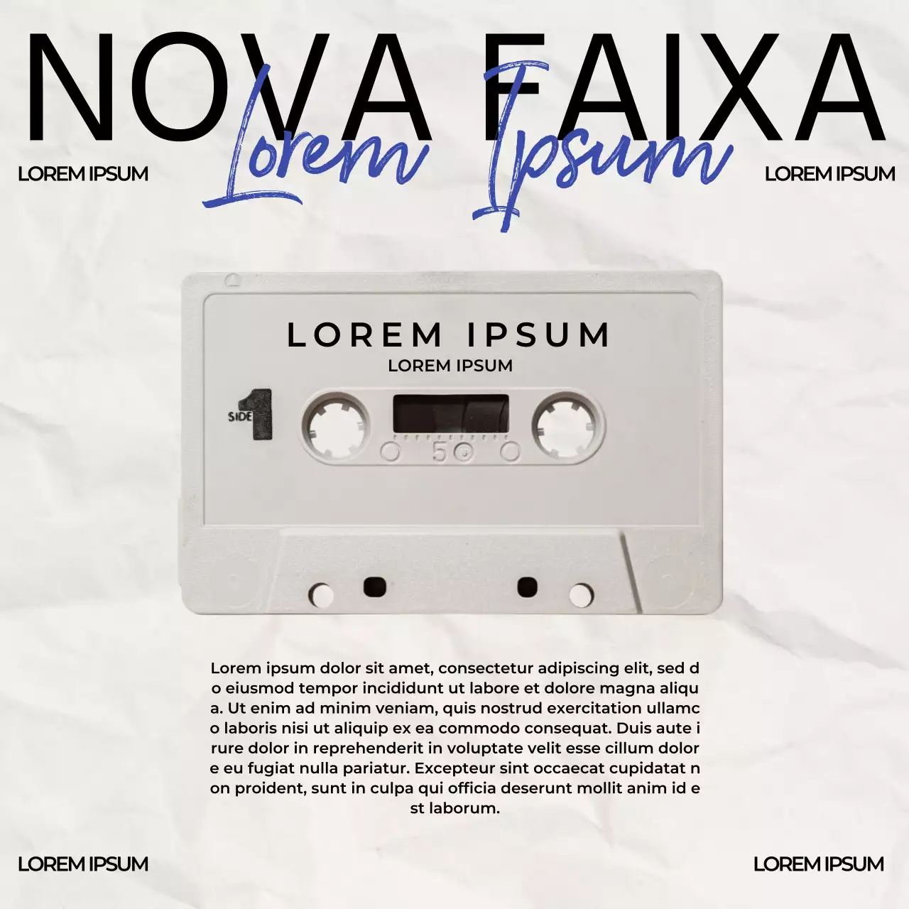 Preto e branco simples e elegante Novo anúncio de faixa
