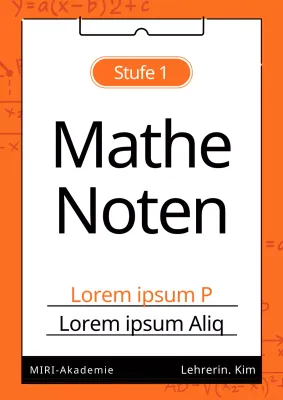 Einfacher Mathe-Notizbucheinband in Rot und Schwarz
