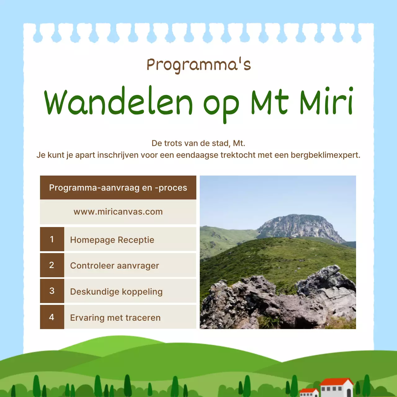 Bevorder eenvoudige landelijke ervaringen in lichtblauw