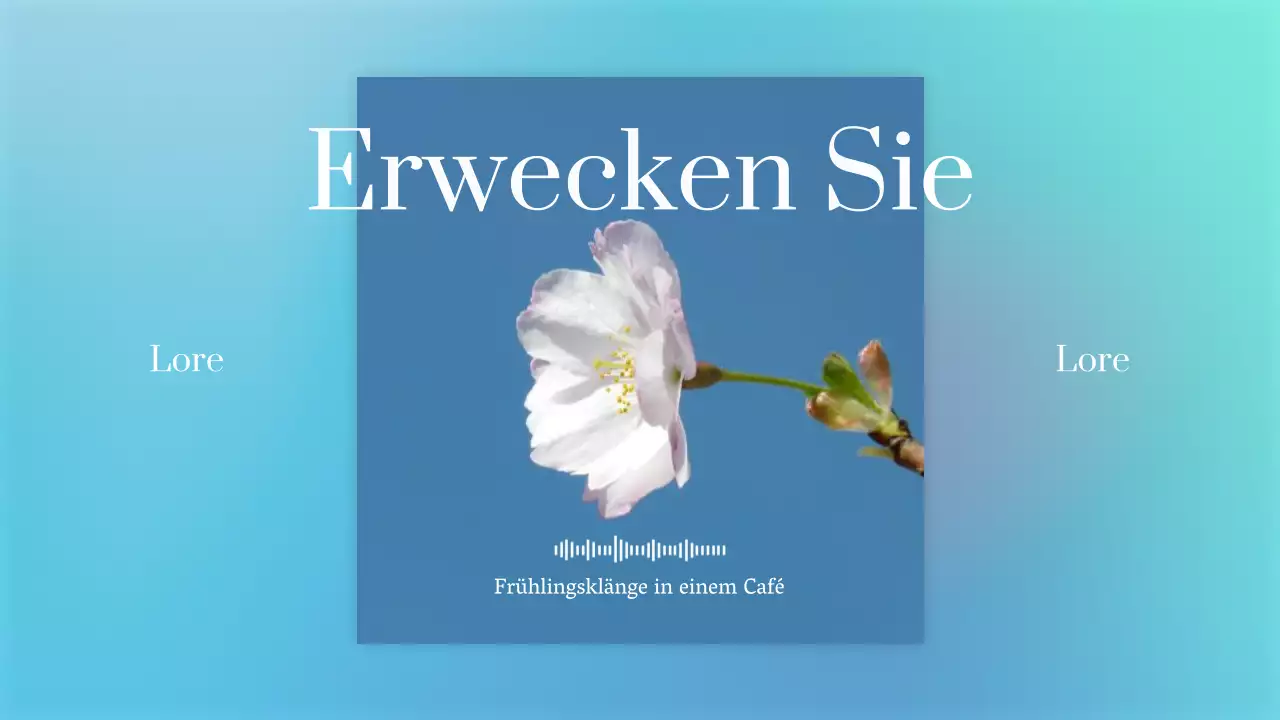 Einfache Kirschblüten Frühlingsstimmung Haupttitel in gelb und rosa