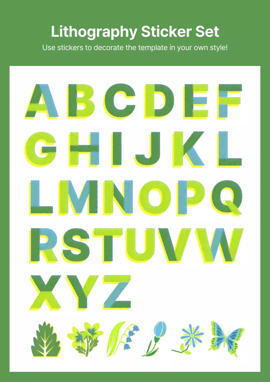 Green Botanical Earth Day Announcement Poster