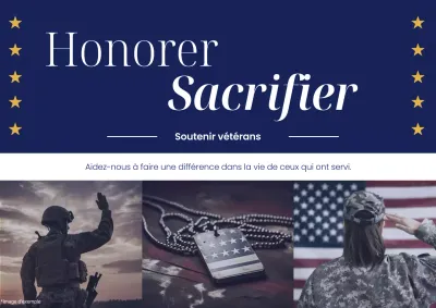 Publicité pour les célébrations du jour du souvenir bleu et rouge moderne