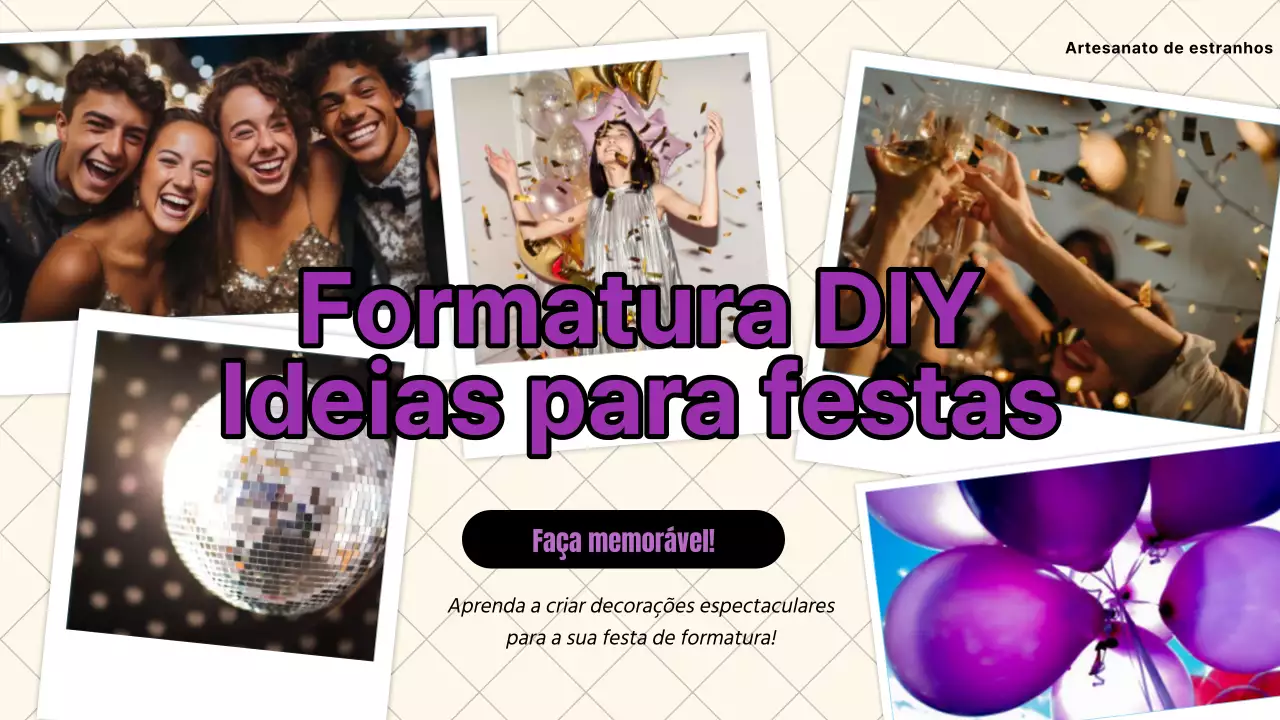 Publicidade de época de formatura moderna bege e castanha