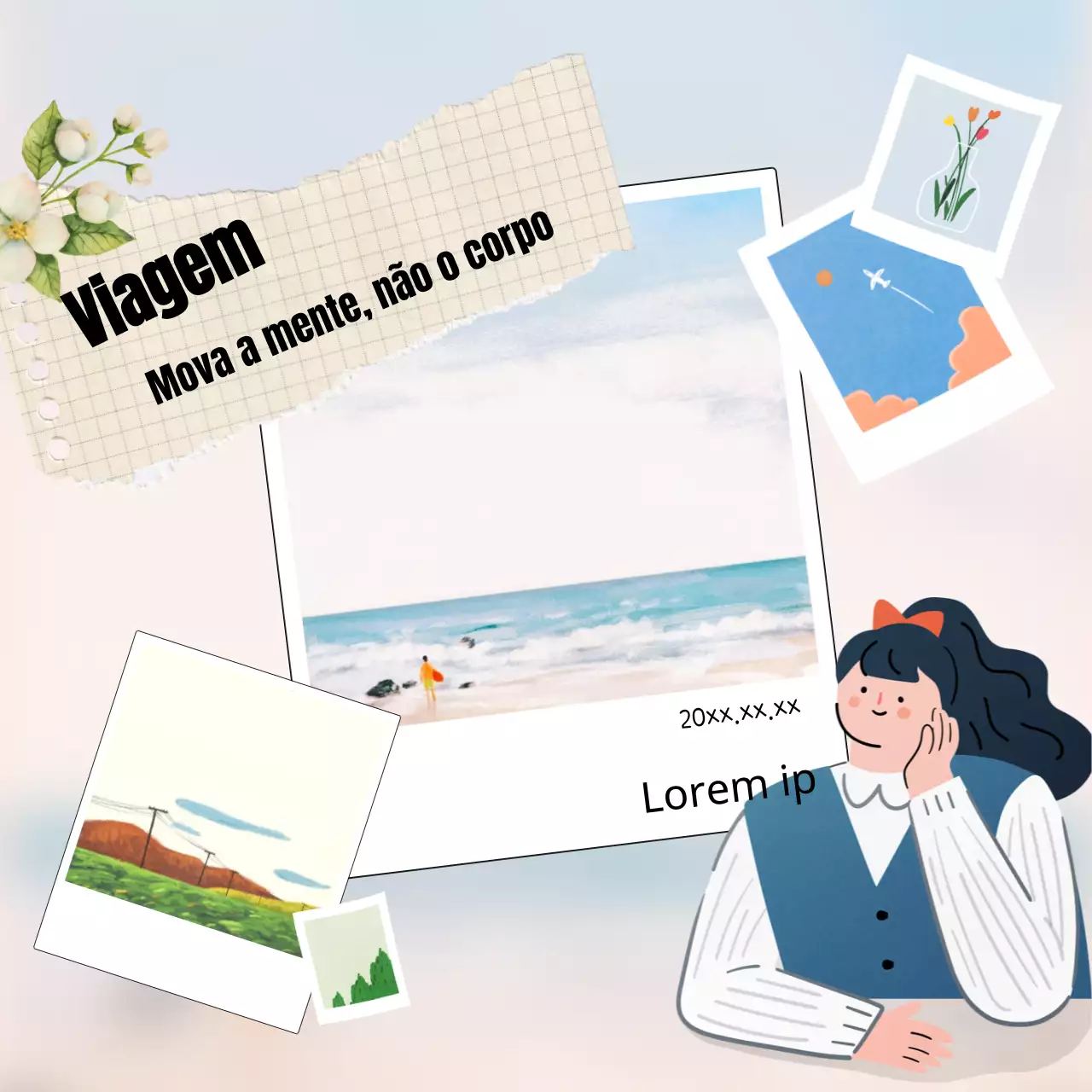 Pop-up de sentimento minimalista em azul claro
