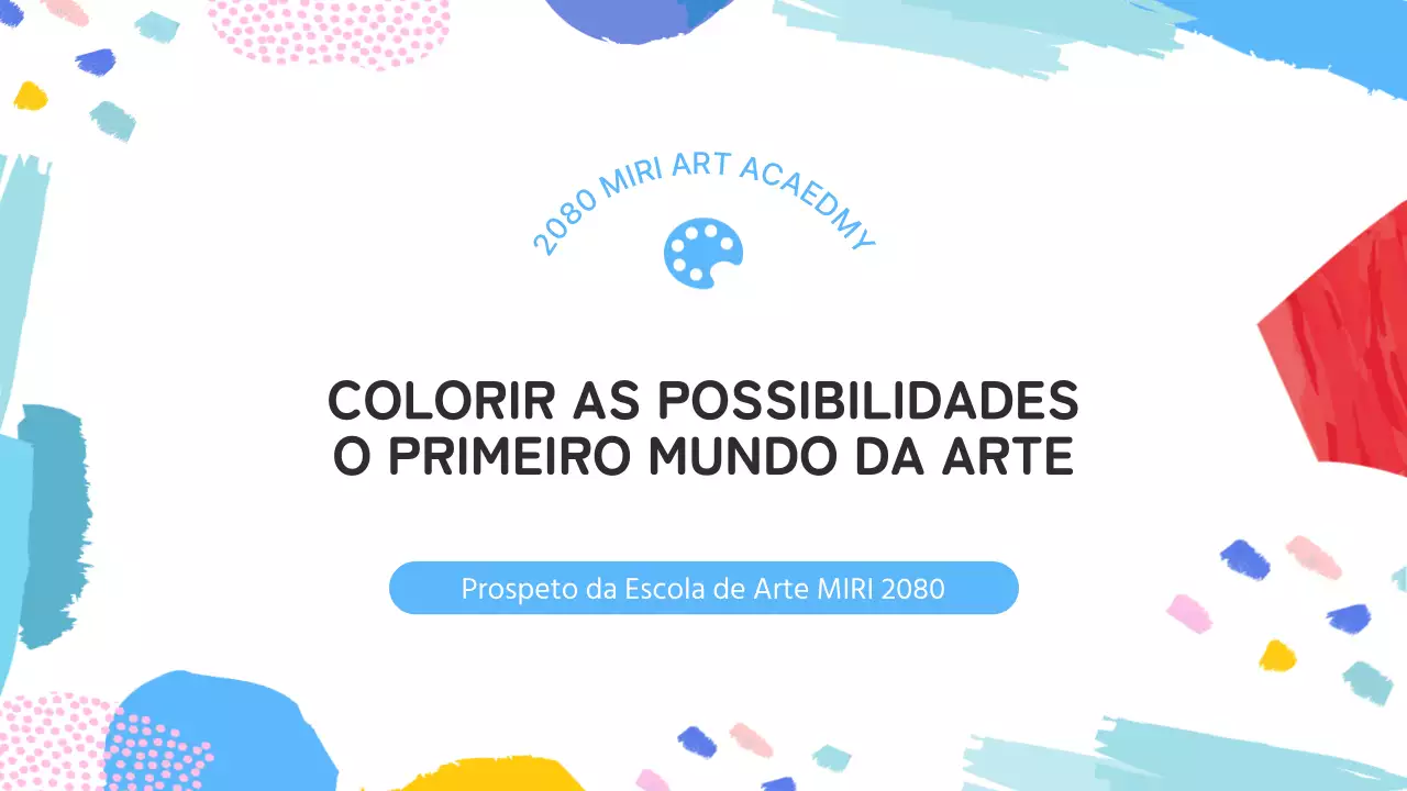 Uma introdução azul-claro e cor-de-rosa a uma escola de artes encantadora