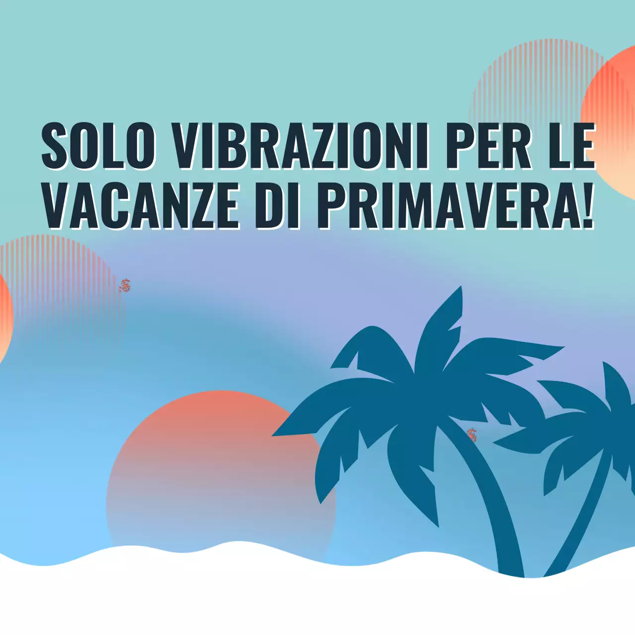 Campagna per le feste di primavera del Bar Trendy Blu e Arancione