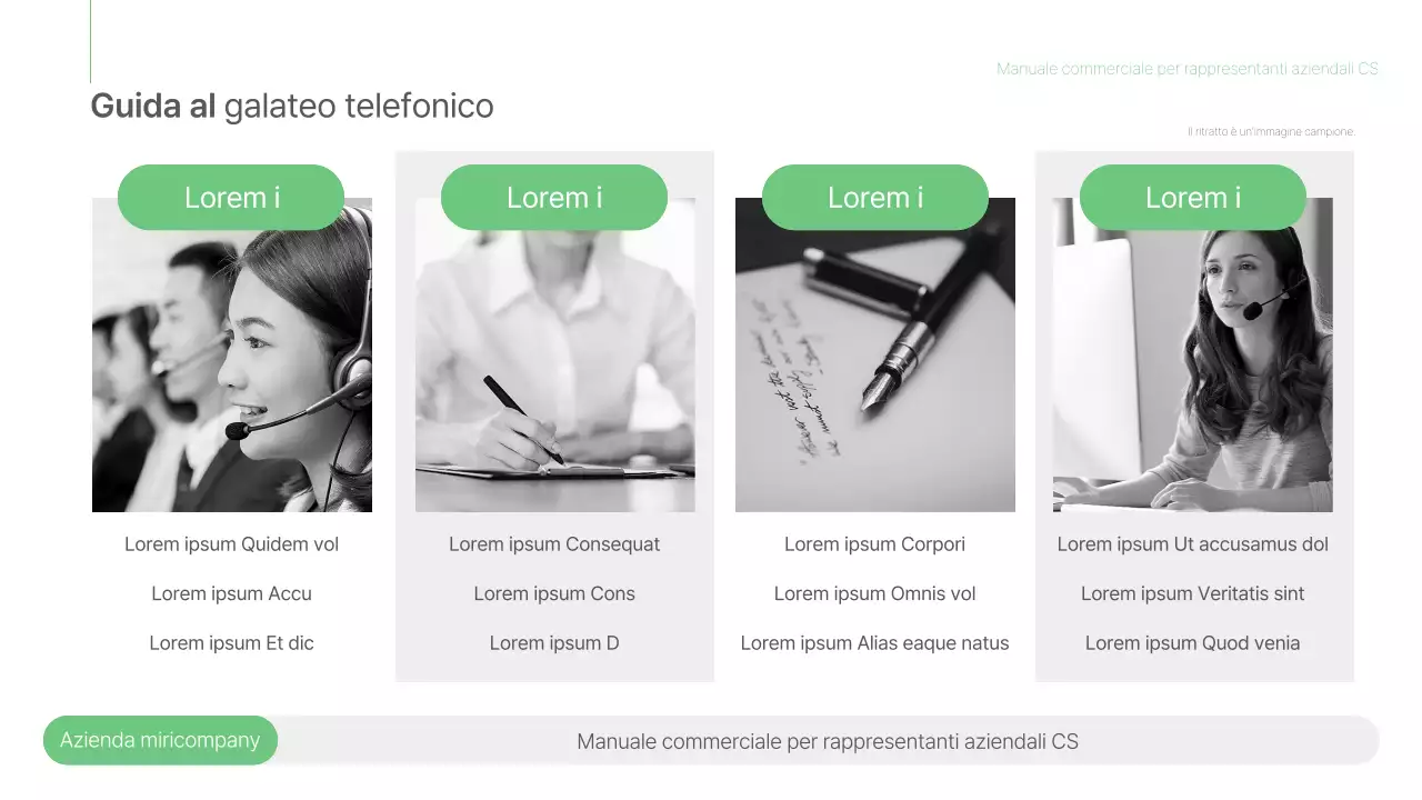 Un semplice manuale di lavoro di colore verde e grigio
