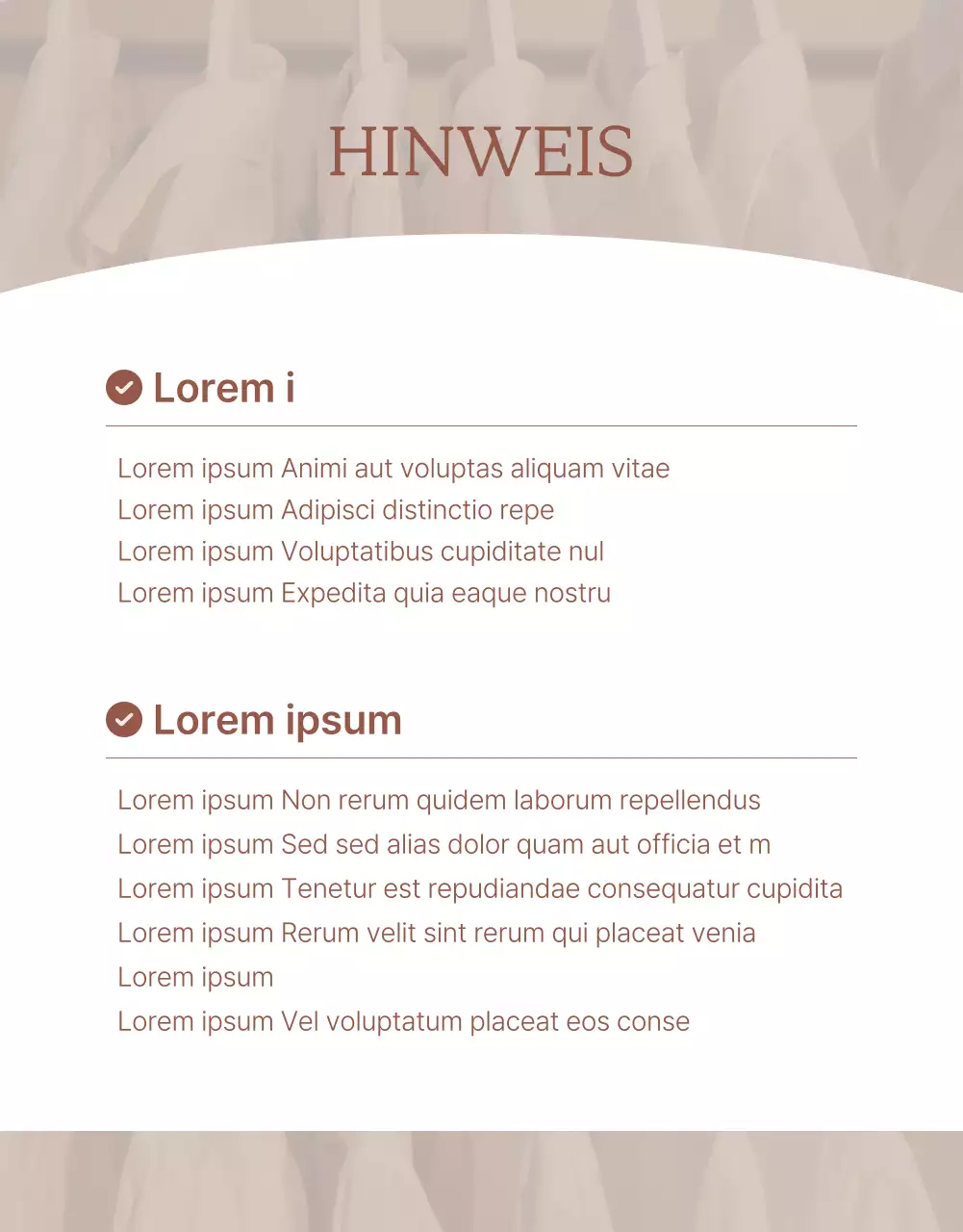 Werbung für ein modernes Modezentrum in Rosa und Braun