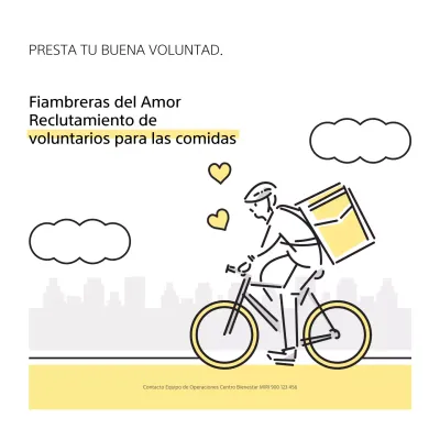 Negro y amarillo, promoción minimalista de la contratación de comidas