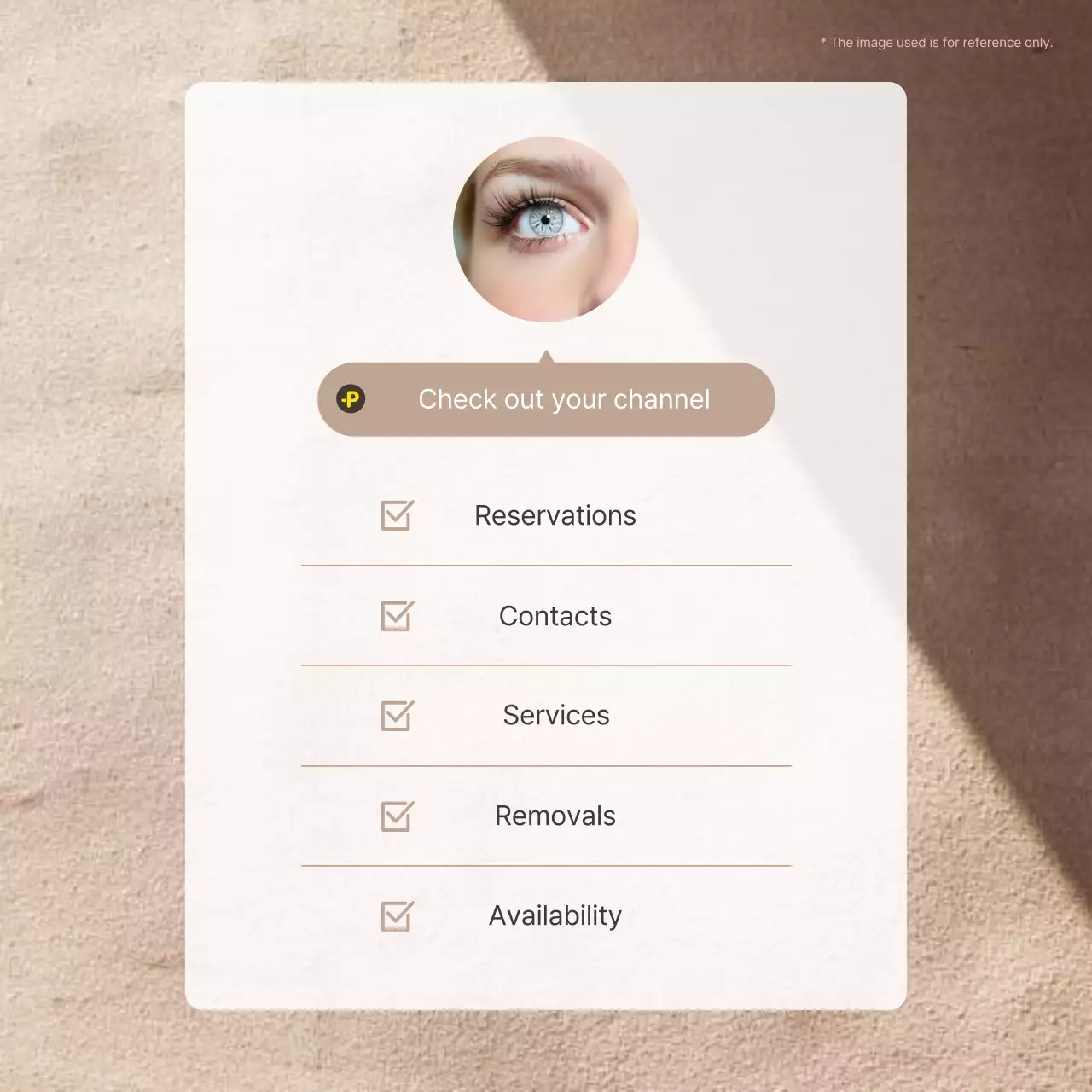 Promote modern eyelash beauty in browns and beiges