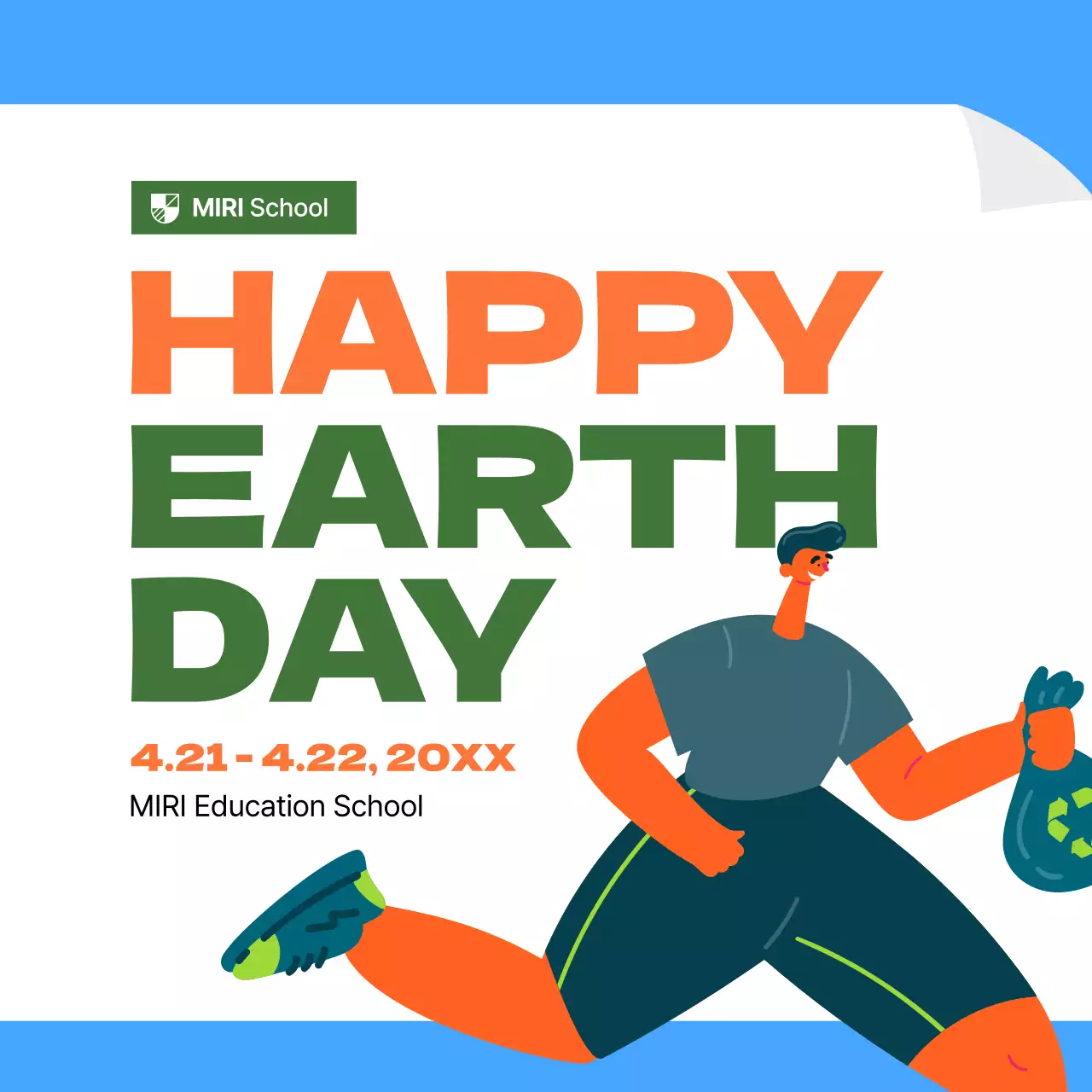 Colorful Modern Earth Day Promotion Social Media Post