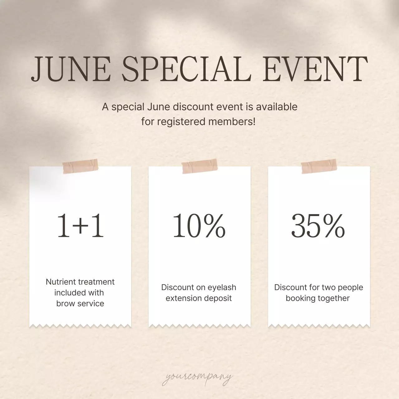 About the Simple Beauty Event in Brown and Beige