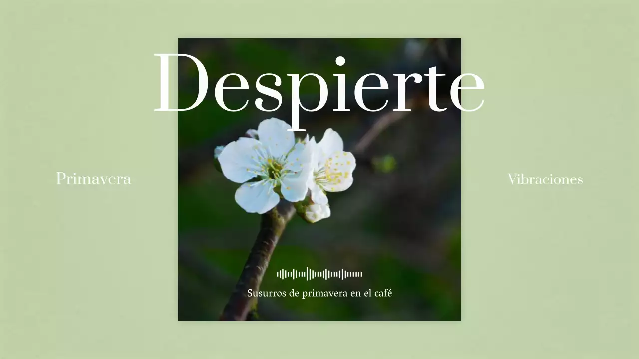 Simple flor de cerezo primavera estado de ánimo título principal en amarillo y rosa