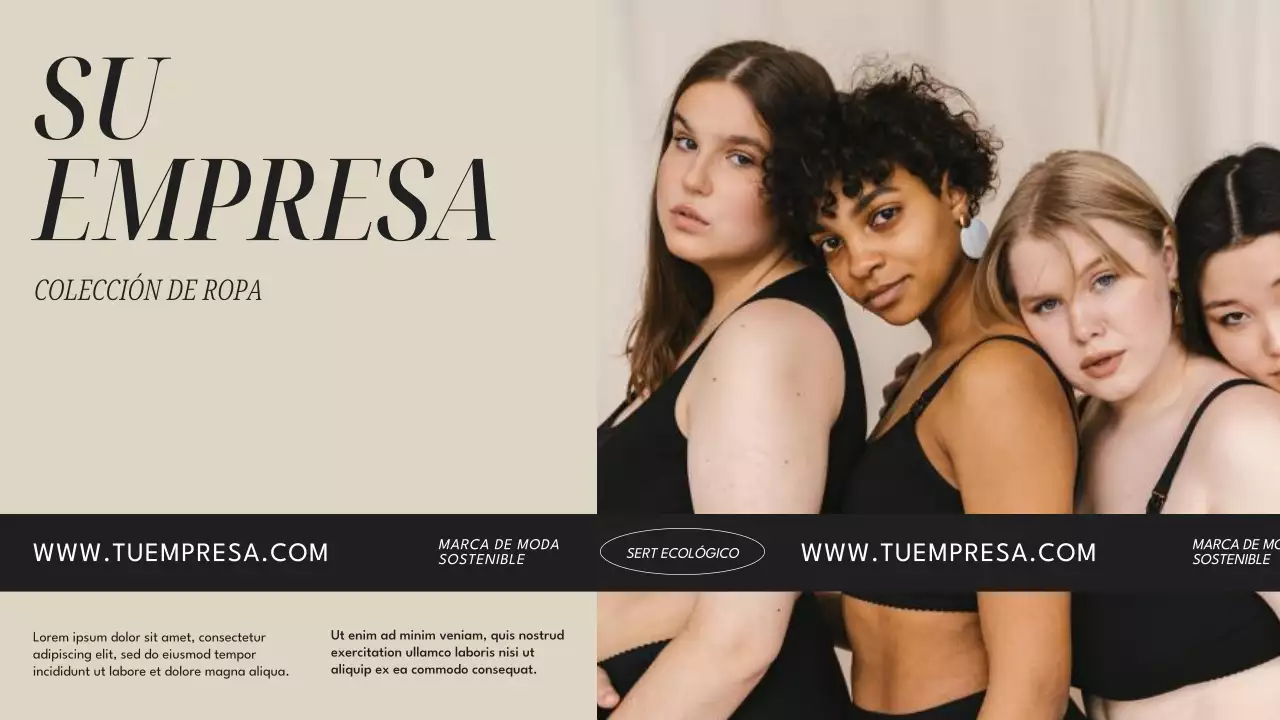 Beige Negro Moda Moderna Empresa's Introducion