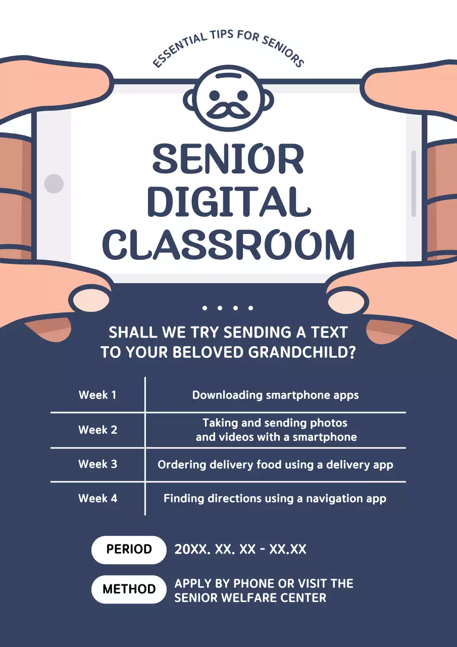 Promote recruitment for senior smartphone training programs