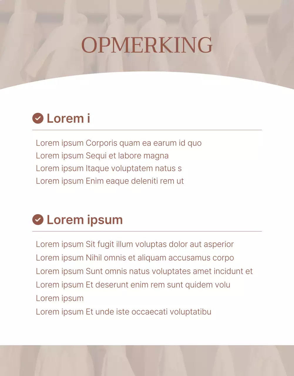 Promoot een modern modecentrum in roze en bruin