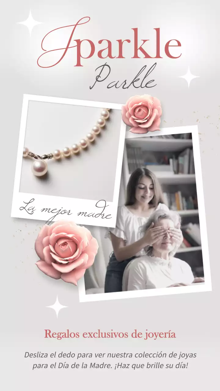 Rosa y gris elegante Regalos exclusivos de joyería para mamá promoción