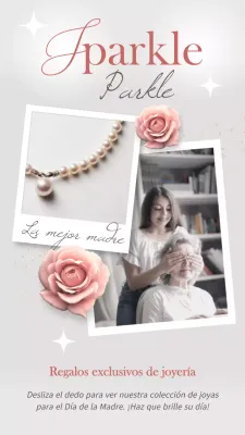 Rosa y gris elegante Regalos exclusivos de joyería para mamá promoción