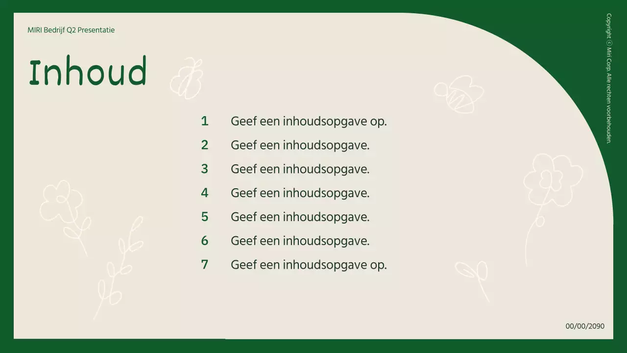 Een eenvoudige naturalistische primer in groen en beige