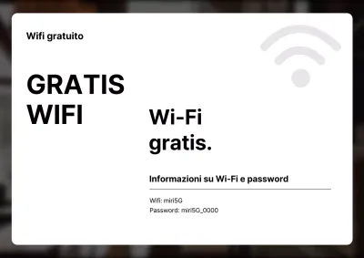 Nero e grigio, info wifi minimalista