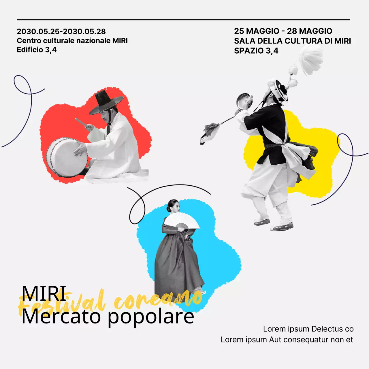 Spettacoli dinamici di arti culturali tradizionali coreane