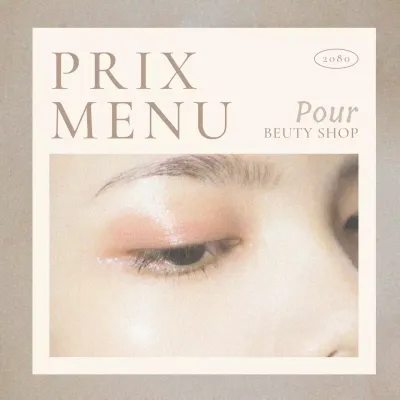 Promouvoir un événement beauté simple en marron et beige