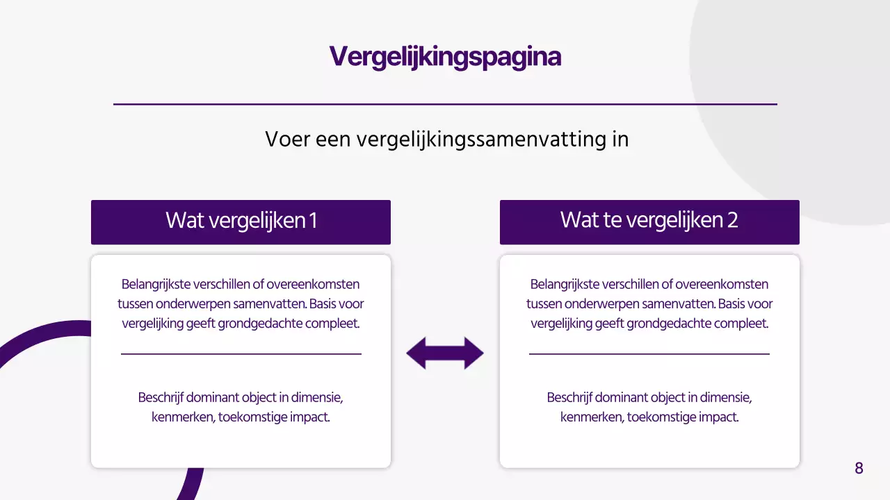 Geometrische concurrentieanalyse in grijs en paars