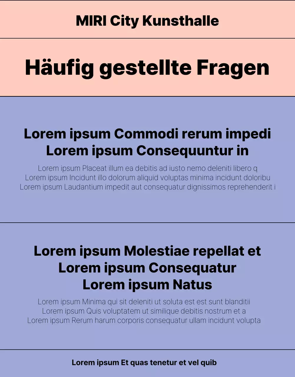 Schlichte lilafarbene und rosafarbene Programminformationen anzeigen