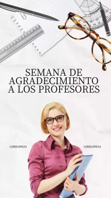 Pink Black And White Simple Elegant National Teacher Appreciation Week