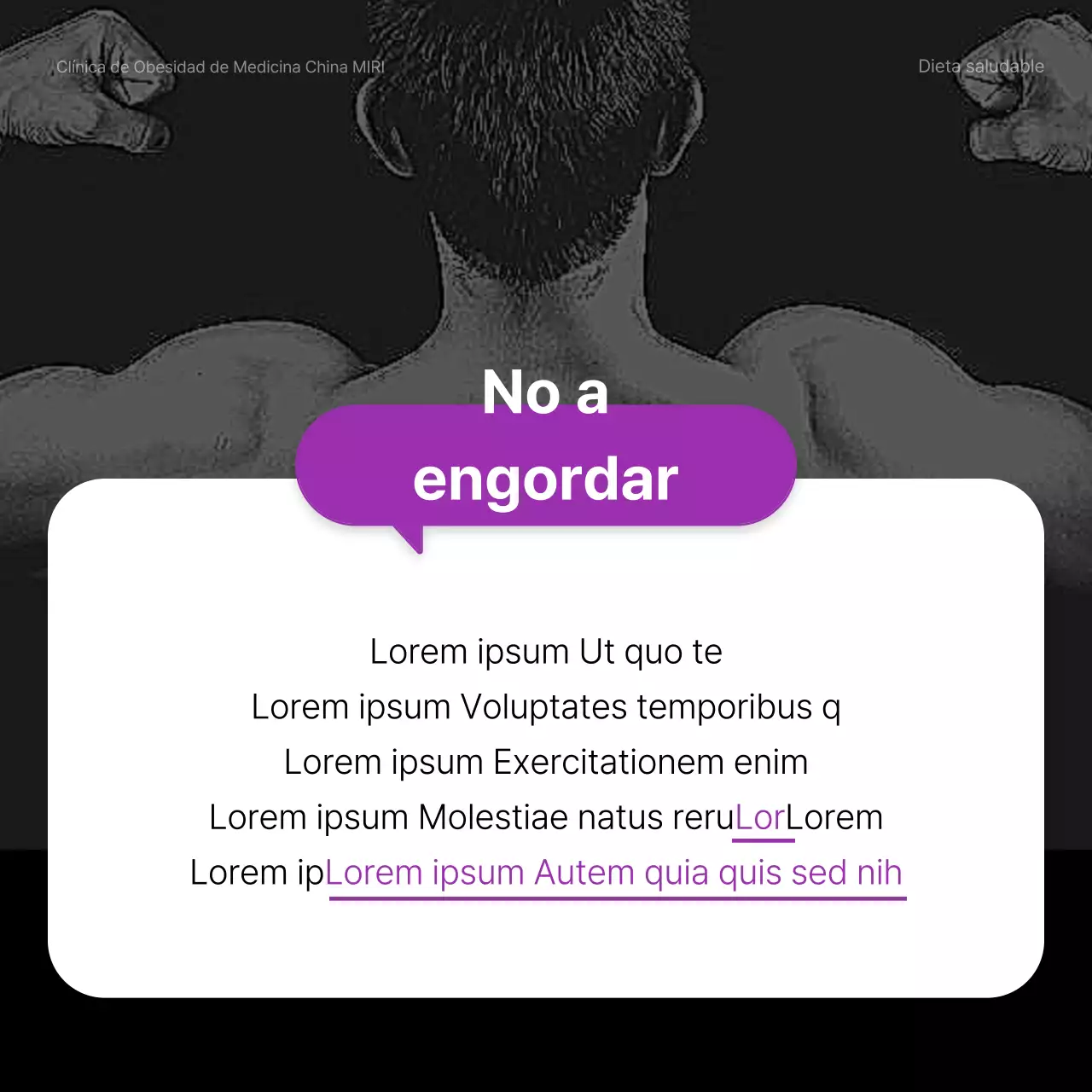 Consejos dietéticos modernos en morado y malva