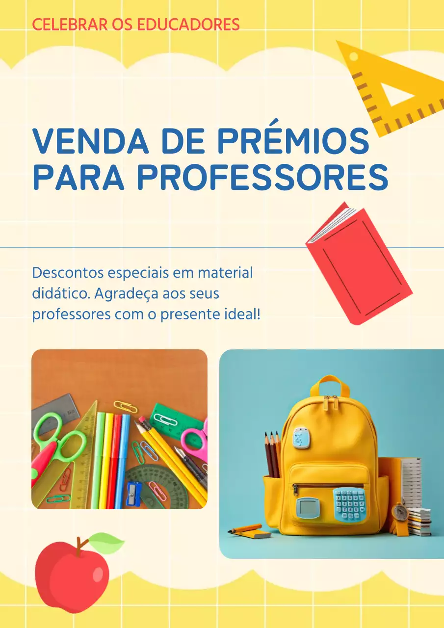 Promover uma venda de livros escolares com desconto no centro comercial de livros amarelos