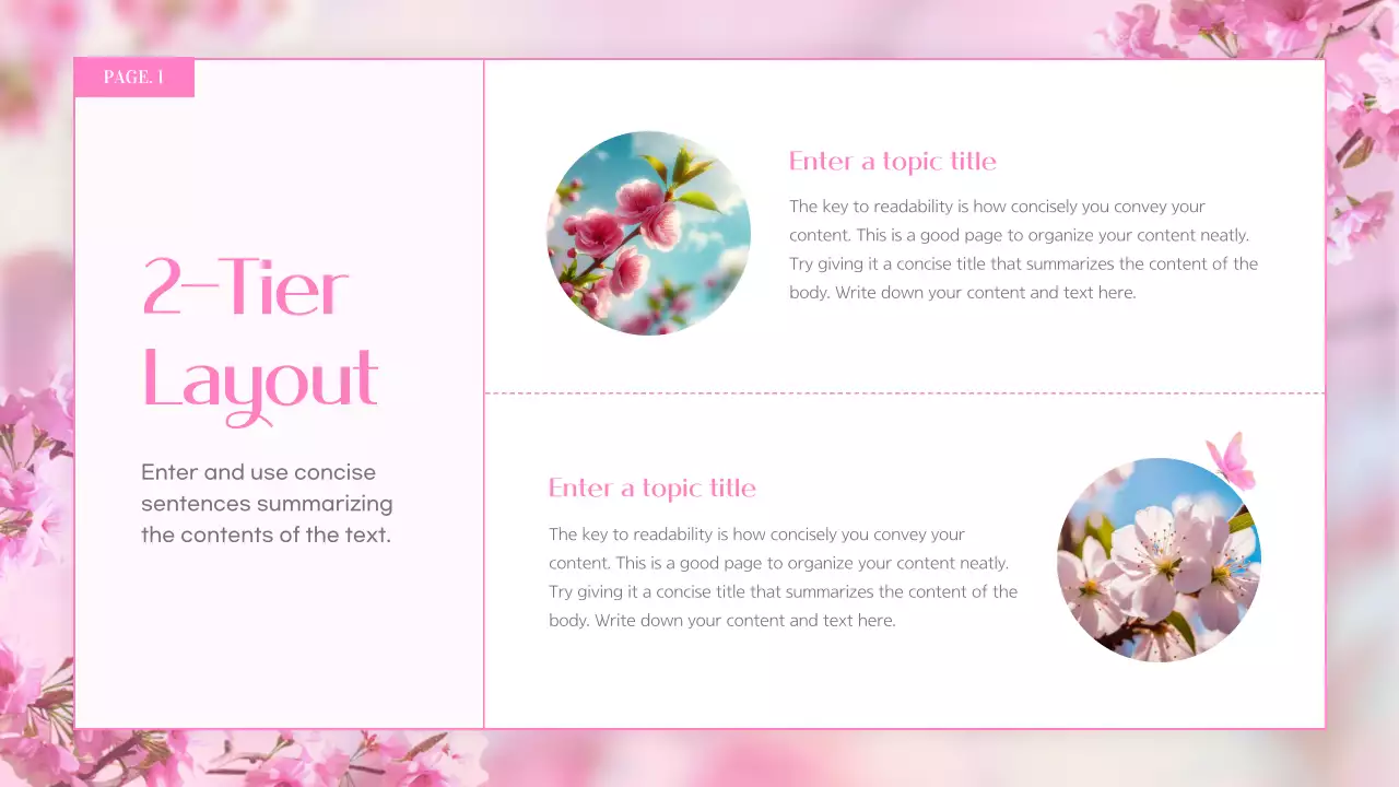 핑크 엘레강트 스프링 프로모션 프리젠테이션