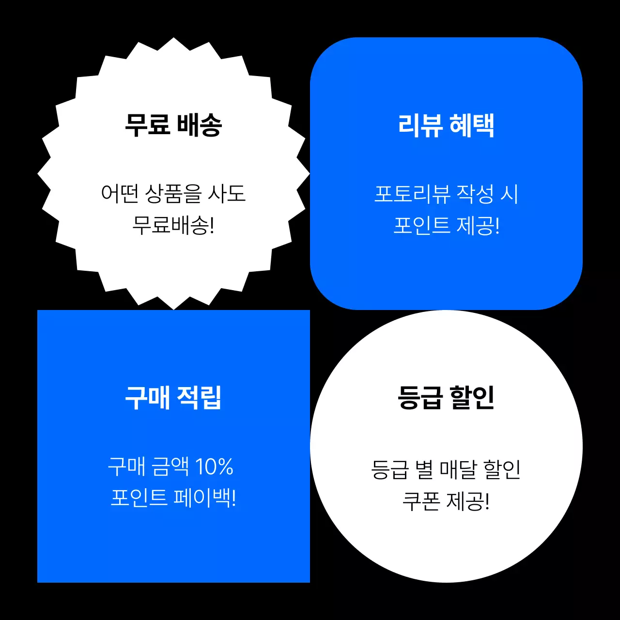 파랑과 검정의 트렌드한 브랜드홍보 소개서