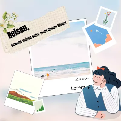 Minimalistisches Sentiment-Pop-up in Hellblau