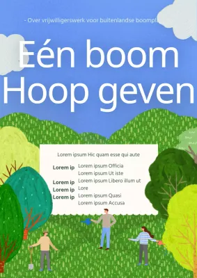 Promoot je vrijwilligerswerving met een mooi groen en lichtblauw display