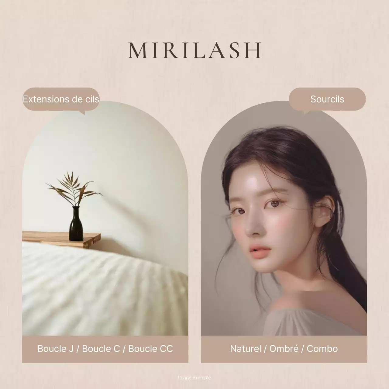 Promouvoir les extensions de cils modernes dans les tons bruns et beiges