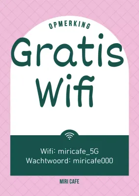 Over Roze en Groen Eenvoudig Café