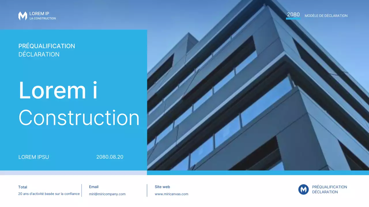 Une simple proposition d'invitation à la construction en bleu et bleu clair