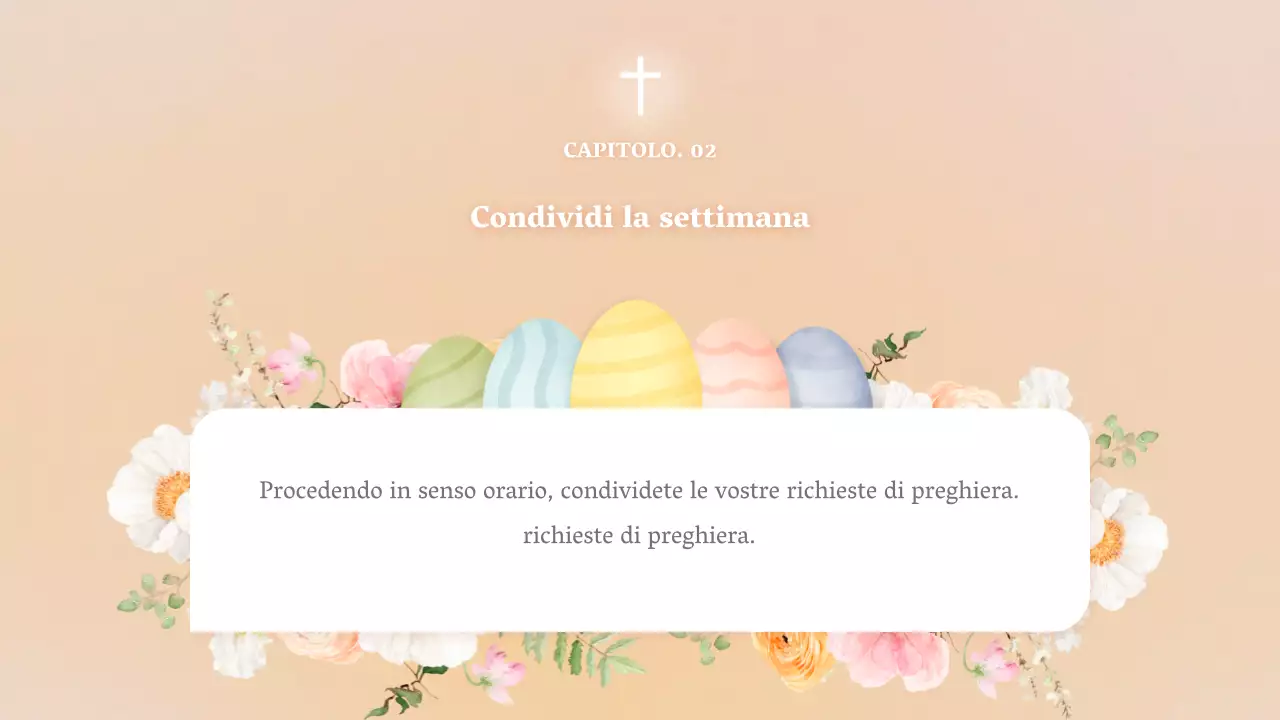 Una guida pasquale di tendenza con sfondo arancione