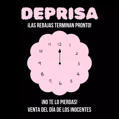 Black Pink Simple April Fools Day Sale Alert