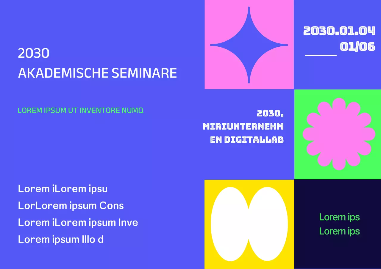 Design mit bunten geometrischen Formen