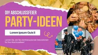Lila und Gelb Modern Graduation Party Dekoration Guide