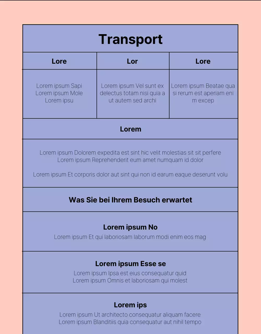 Schlichte lilafarbene und rosafarbene Programminformationen anzeigen