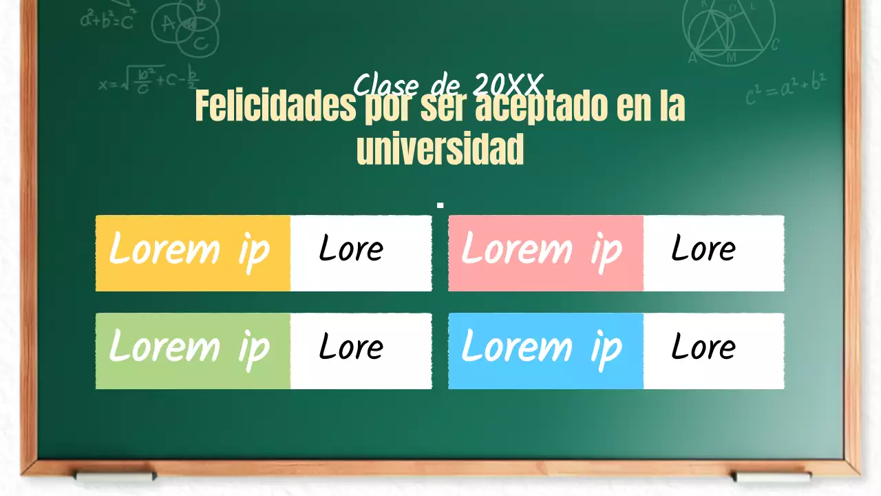 Un bonito anuncio escolar en verde y blanco