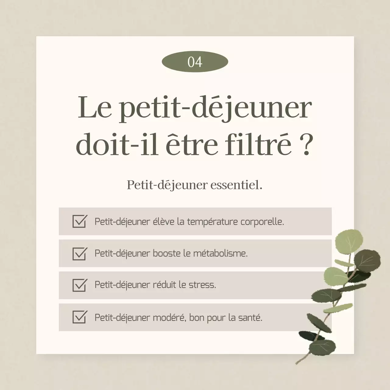 Promouvoir un régime simple de médecine chinoise en kaki et beige