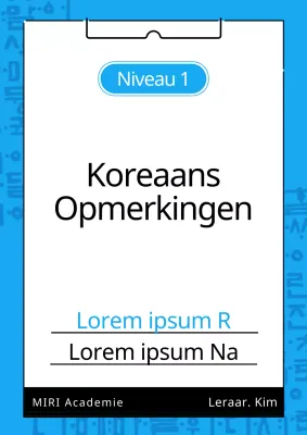 Eenvoudige Koreaanse notitieboekomslag in blauw en zwart