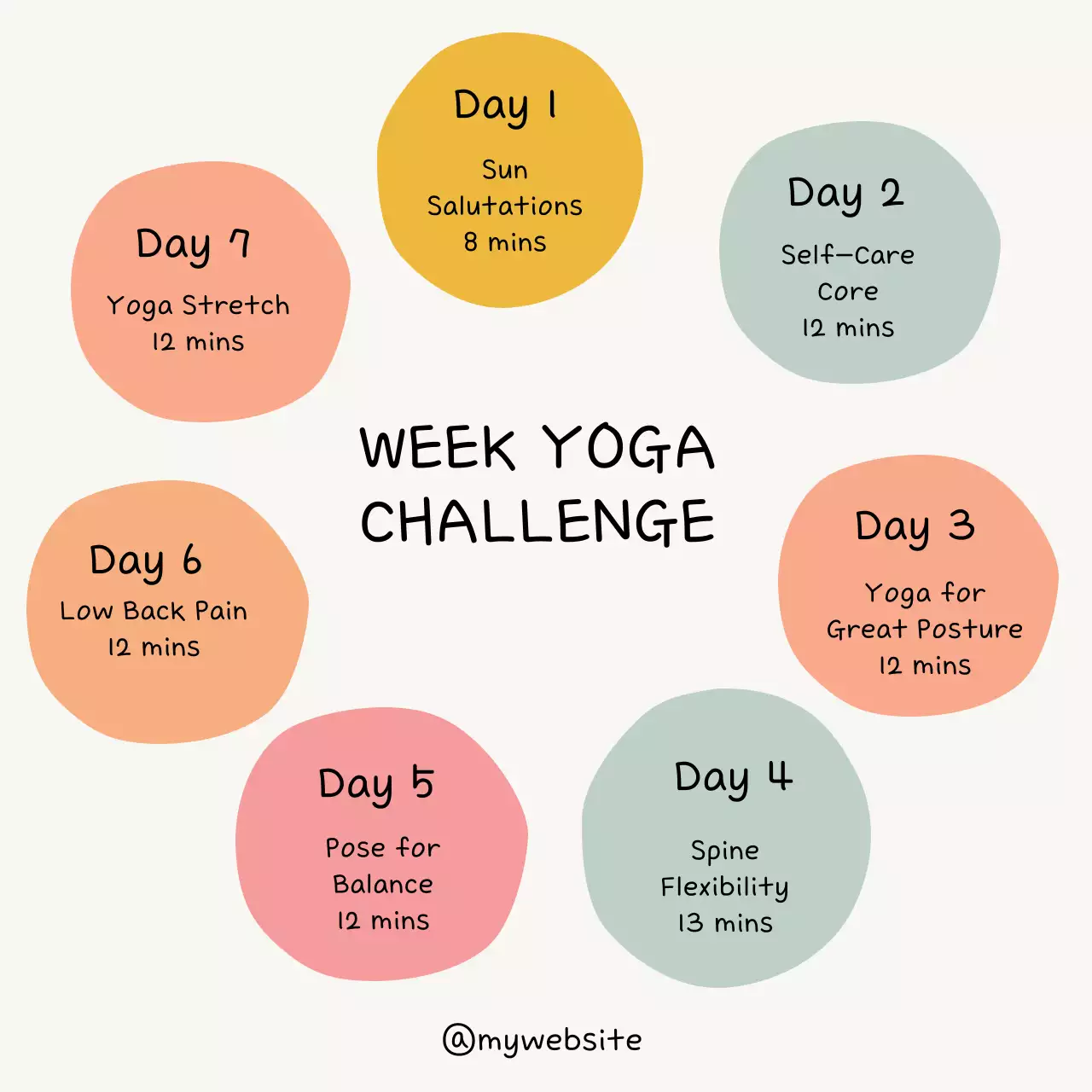 Colorful Simple Yoga Planner Social Media Post