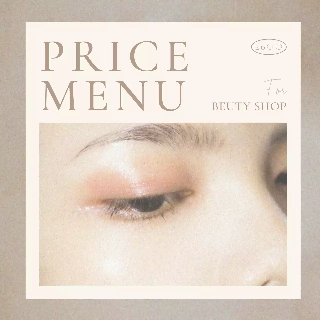 ベージュ 上品 美容 メニュー SNS投稿 正方形