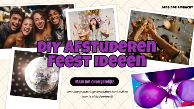 Beige en Bruin Modern Afstudeer Seizoen Publiciteit