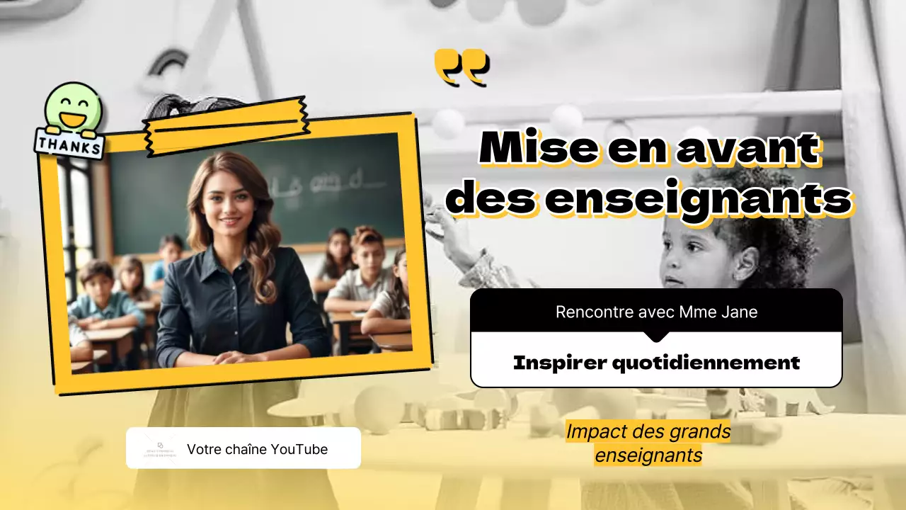 Vidéo de la journée d'appréciation des enseignants moderne et jaune